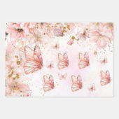 蝶のキスと誕生日の願い ラッピングペーパーシート (正面2)