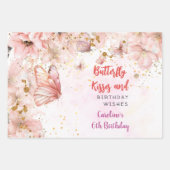 蝶のキスと誕生日の願い ラッピングペーパーシート (正面)