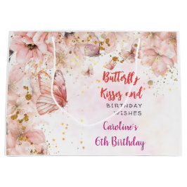 蝶のキスと誕生日の願い ラージペーパーバッグ