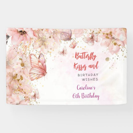 蝶のキスと誕生日の願い 横断幕 (横)