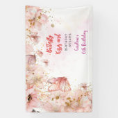 蝶のキスと誕生日の願い 横断幕 (縦)