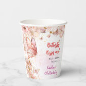 蝶のキスと誕生日の願い 紙コップ (裏面)