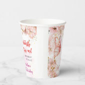 蝶のキスと誕生日の願い 紙コップ (右)