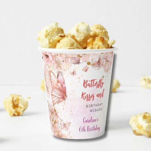 蝶のキスと誕生日の願い 紙コップ