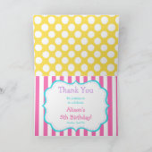 蝶のキスと誕生日ウィッシュパーティー サンキューカード (内部)