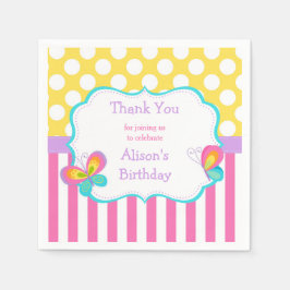 蝶のキスと誕生日ウィッシュパーティー スタンダードカクテルナプキン