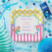 蝶のキスと誕生日ウィッシュパーティー ペーパープレート (パーティー)