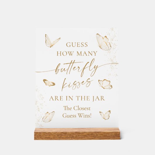 蝶のキスの数を当ててみて アクリルサイン (正面)