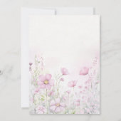 蝶のキスはワイルドフラワーを願う1st誕生日 招待状 (裏面)