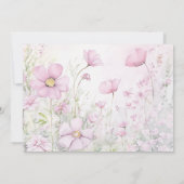 蝶のキスワイルドフラワーフォト1st誕生日 招待状 (裏面)