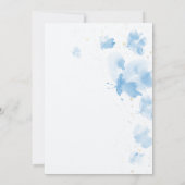 蝶のキス夢想水カラー男の赤ちゃんシャワー 招待状 (裏面)