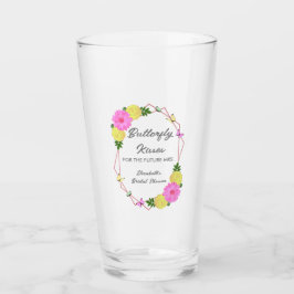 蝶のキス未来のためのミセス・ブライダルシャワー タンブラーグラス
