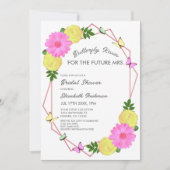 蝶のキス未来のためのミセス・ブライダルシャワー 招待状 (正面)