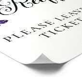 蝶のキス野生の紫の赤ちゃんシャワーラッフル ポスター (角)