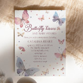 蝶のキス パステル ベビーシャワー 招待状