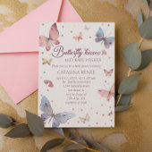蝶のキス パステル ベビーシャワー 招待状