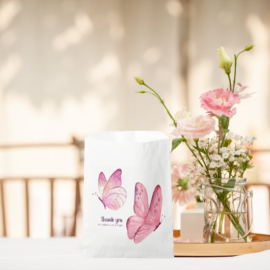 蝶のキス&ベビーウィズベビーシャワー | ピンク フェイバーバッグ