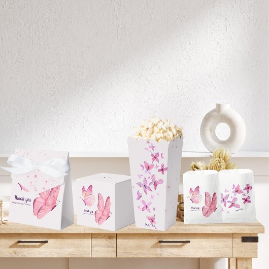 蝶のキス&ベビーウィズベビーシャワー | ピンク フェイバーボックス