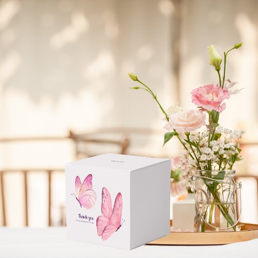 蝶のキス&ベビーウィズベビーシャワー | ピンク フェイバーボックス