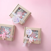 蝶のキス&ベビーウィッシュシャワー | パープル フェイバータグ