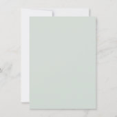 蝶のキス&ベビーウィッシュ赤ちゃんガールシャワー 招待状 (裏面)