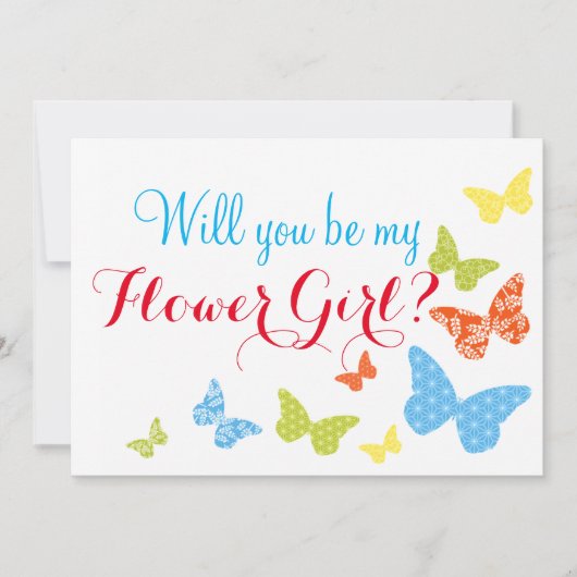 蝶のキス 花嫁の女の子になりますか 招待状 (正面)