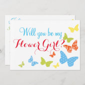 蝶のキス 花嫁の女の子になりますか 招待状 (正面/裏面)