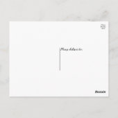 蝶のキス 蝶 黒白 結婚式 ポストカード (裏面)