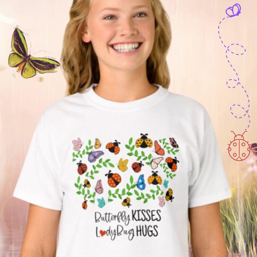 蝶のキス、Ladybug Hugs Kids Tシャツ