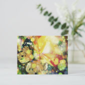 蝶のキラキラ ポストカード (スタンド正面)