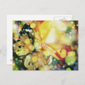 蝶のキラキラ ポストカード (正面/裏面)