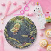 蝶のクモの巣の蜂ヴィンテージ園 ペーパープレート (パーティー)