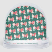 蝶のクリスマスに結ばれたフォトグリーンと赤の格子模様 (裏面)