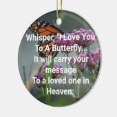 蝶のクリスマスオーナメント セラミックオーナメント (左)
