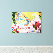 蝶のコラージュ キャンバスプリント (インサイチュ (ウッドフロア))