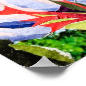 蝶のコラージュ ポスター (角)