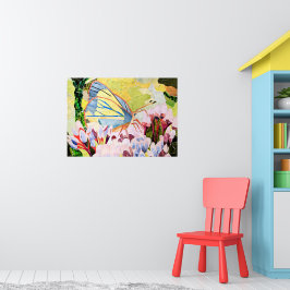 蝶のコラージュ ポスター