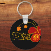 蝶のサインの平和 キーホルダー (正面)