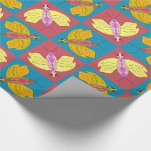 蝶のシカラフルームレスパターン ラッピングペーパー (角)