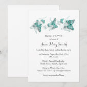 蝶のシャワーパーティー 招待状 (正面/裏面)