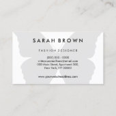 蝶のシルエット シンプルに 名刺 (裏面)