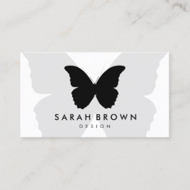 蝶のシルエット シンプルに 名刺