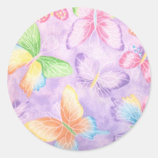 蝶のシール ラウンドシール (正面)