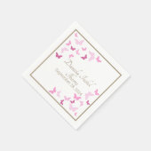 蝶のスイート16 キンチャネラ シャワー スタンダードカクテルナプキン (角)