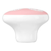 蝶のスケッチ、シェルピンクと白 セラミックノブ (側面)