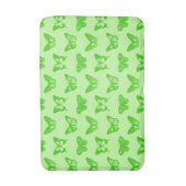 蝶のスケッチ、ライムグリーン バスマット (正面縦)