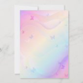 蝶のスタイリッシュ結婚式招待状 招待状 (裏面)