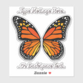 蝶のステッカー オーダーメイド モナーク デカール (シート)