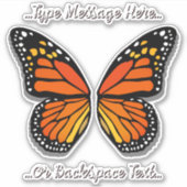 蝶のステッカー オーダーメイド モナーク デカール (正面)