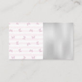 蝶のストライプ |カラフル爪、 ネイルポーランドボトル 名刺 (裏面)